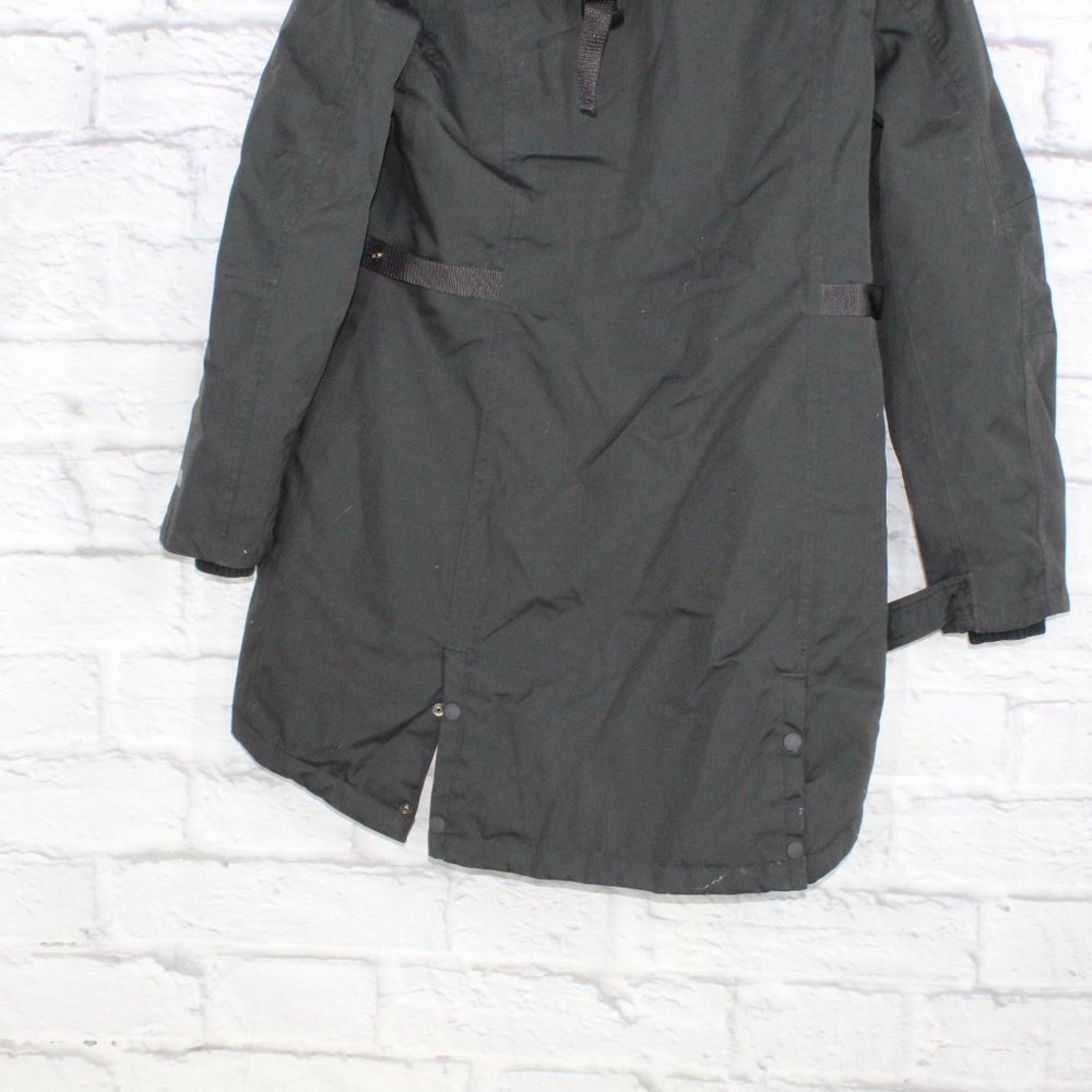 LL BEAN Black Nylon Polyester Long Hoody Winter Coat Size M - Picture 6 of 8